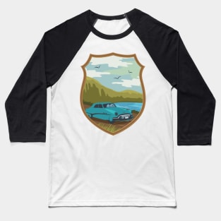 Classic Car by the Lake Baseball T-Shirt